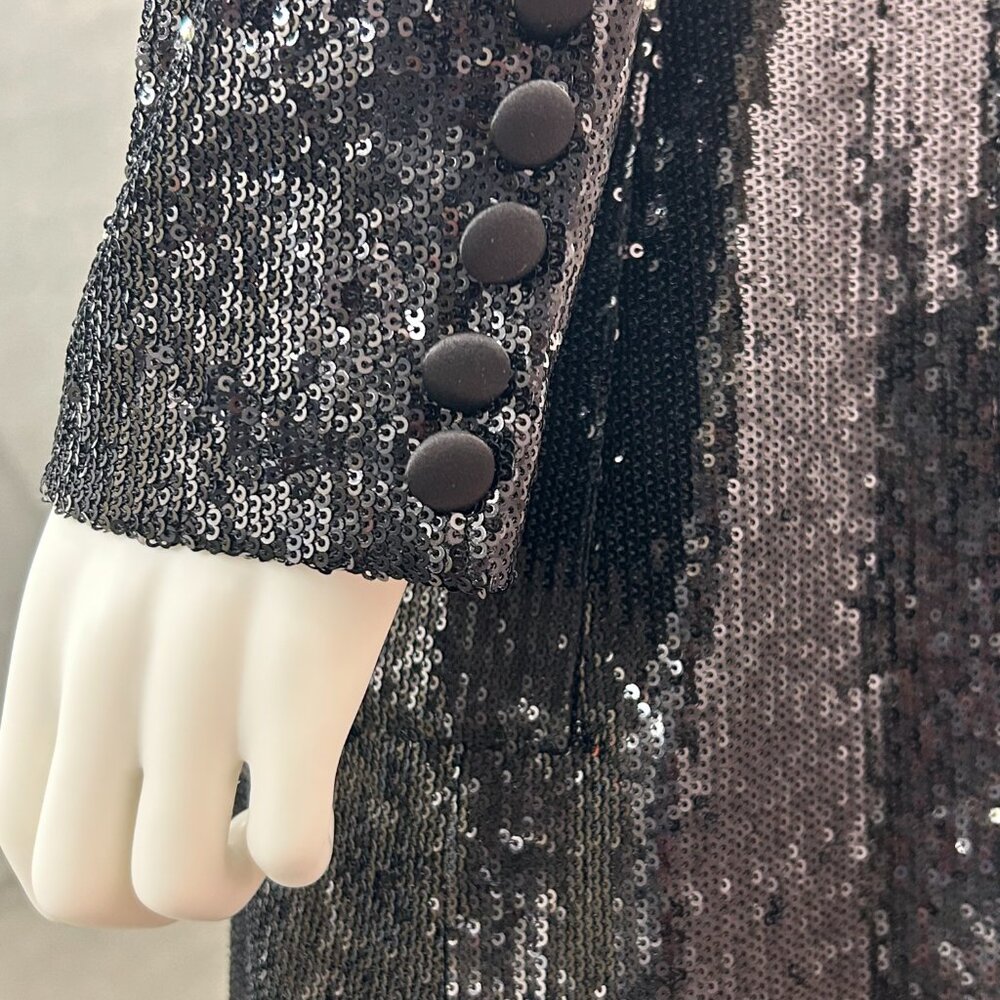 L'Agence Black & White Marlowe Sequin Tuxedo Jacket NWOT - Picture 13 of 13